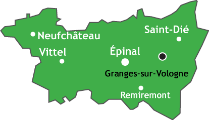 Plan d'accés dans les Vosges